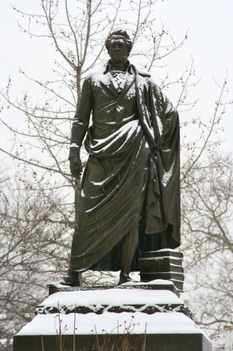 This heroic bronze of De Witt Clinton is the second oldest bronze cast in America that survives.