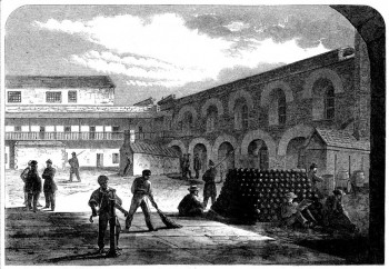 Interior of Fort Lafayette, New York Harbor,1865