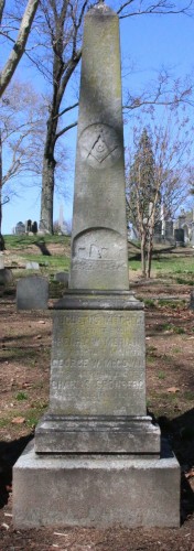 The monument, along Central Avenue, near its intersection with  Avenue.