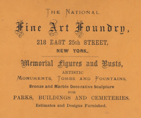 The Fine Art Foundry, on 25th Street in Manhattan, which likely cast the zinc soldiers.