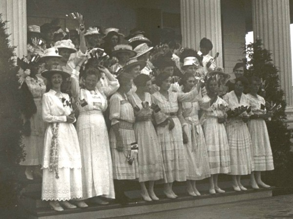 The identification of this group of women is unclear; they may have been nurses.