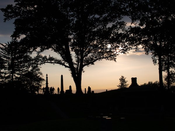 cemetery sunset