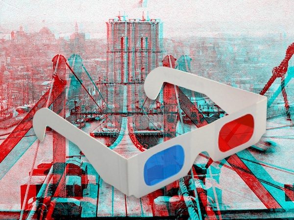 brooklyn bridge and 3d glasses