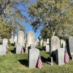 veteran graves and American flags