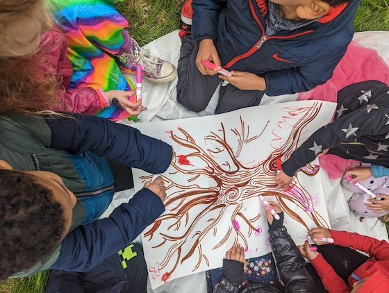 outdoor class drawing tree