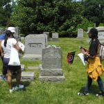 visitors at mckinney-steward grave